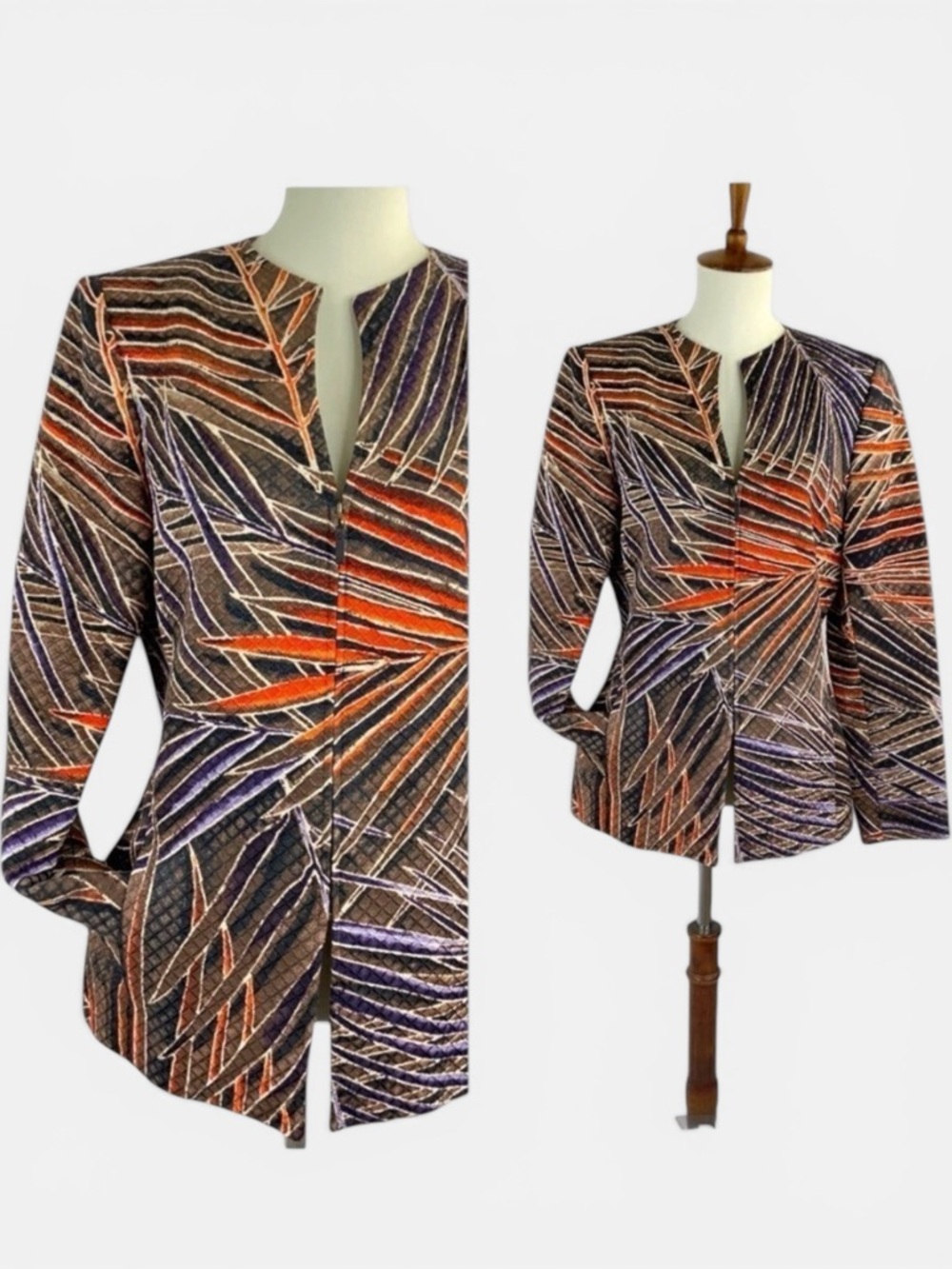 ELLEN TRACY / LINDA ALLARD Vintage Zip Front Blazer Size 6